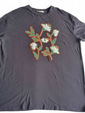 Zara Black Short-Sleeve Tee Dress